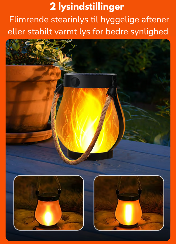 GlowFlame Solar Lantern