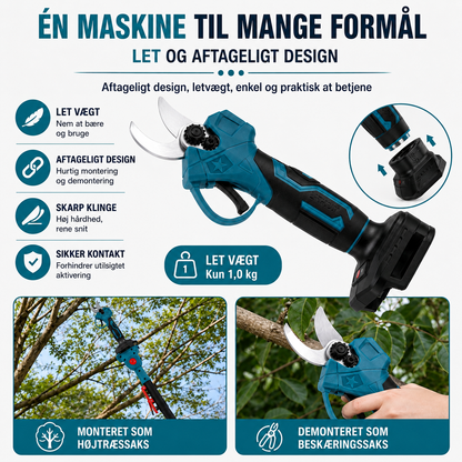 GrenKraft™ Pro - Klip grene ubesværet med elektrisk præcision