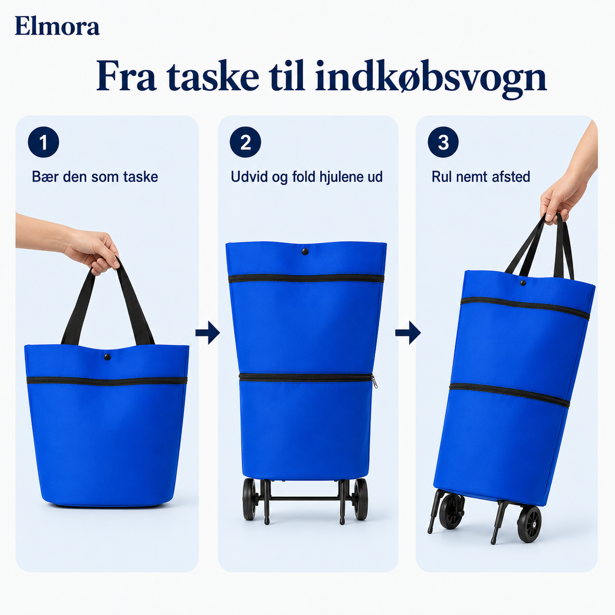 Rullia™ | Den smarte 2-i-1 indkøbstaske