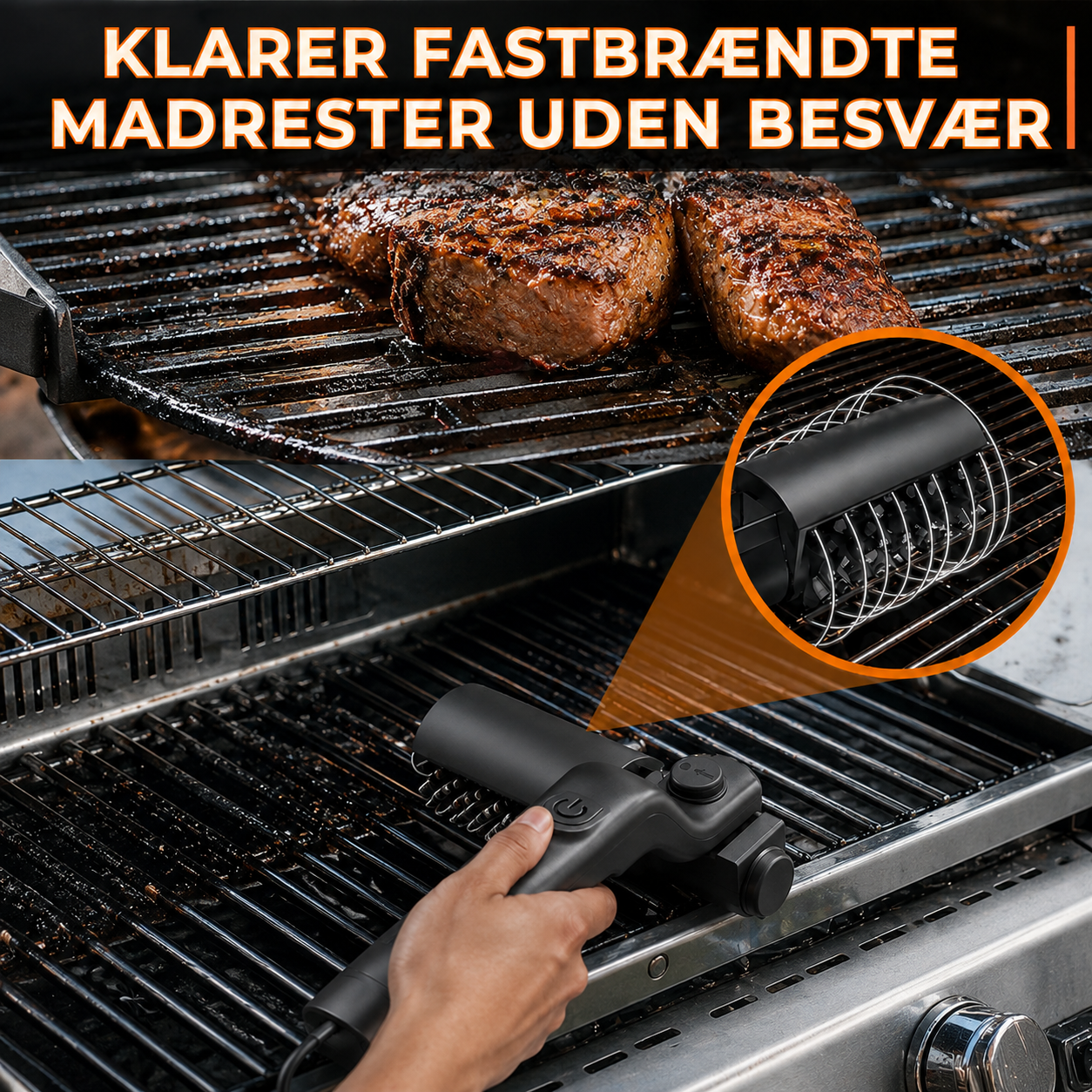 GrillMaster™ – Trådløs elektrisk grillrengører