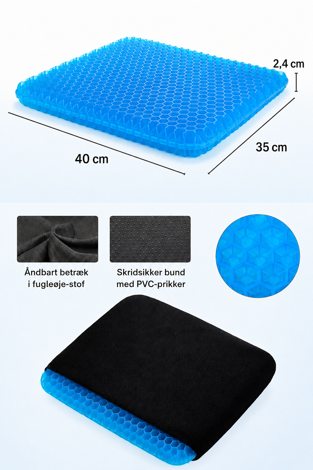 GelSupport™ - Ergonomisk Sædepude